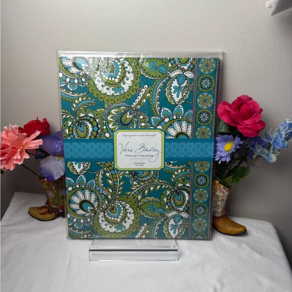 NWT Vera Bradley Peacock Pocket Folders retired pattern